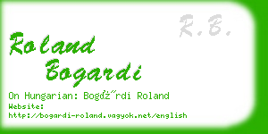 roland bogardi business card